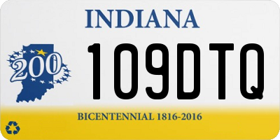 IN license plate 109DTQ