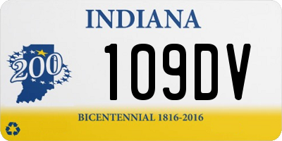 IN license plate 109DV
