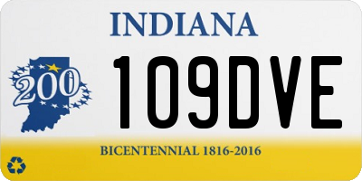 IN license plate 109DVE