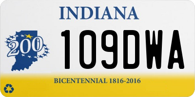 IN license plate 109DWA