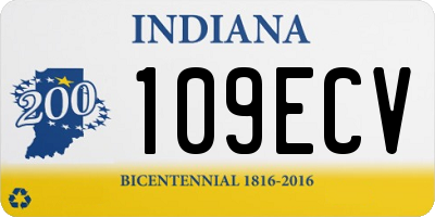 IN license plate 109ECV