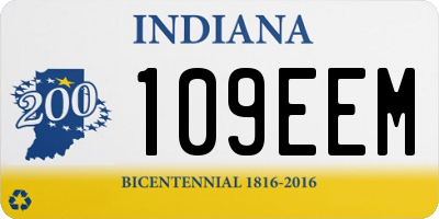 IN license plate 109EEM