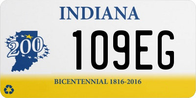 IN license plate 109EG