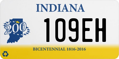 IN license plate 109EH