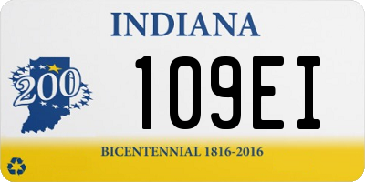 IN license plate 109EI