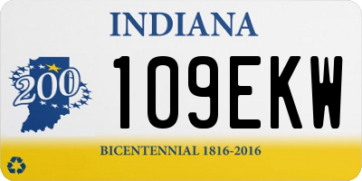 IN license plate 109EKW