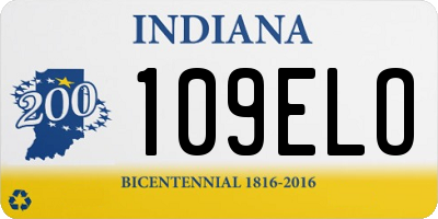 IN license plate 109ELO
