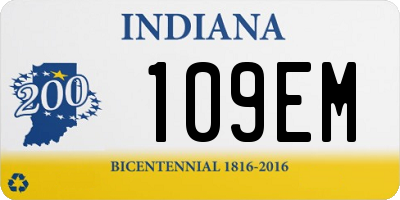 IN license plate 109EM