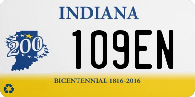 IN license plate 109EN