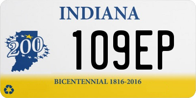 IN license plate 109EP