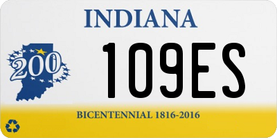 IN license plate 109ES