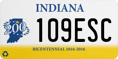 IN license plate 109ESC