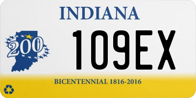 IN license plate 109EX