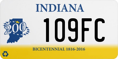 IN license plate 109FC