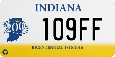IN license plate 109FF