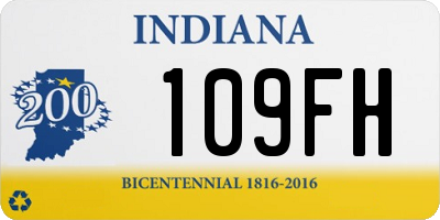 IN license plate 109FH