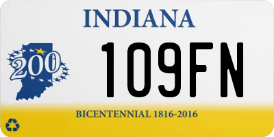 IN license plate 109FN