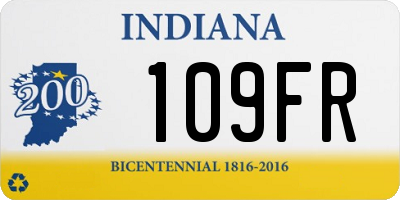 IN license plate 109FR