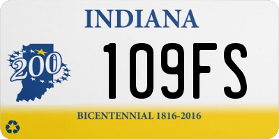 IN license plate 109FS