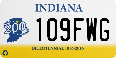 IN license plate 109FWG