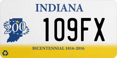 IN license plate 109FX