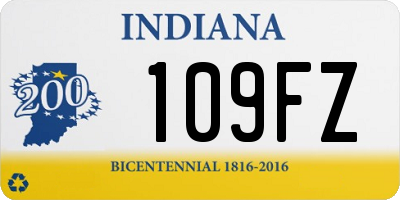 IN license plate 109FZ