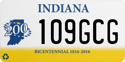 IN license plate 109GCG