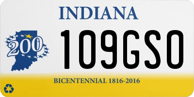IN license plate 109GSO