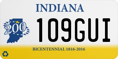 IN license plate 109GUI