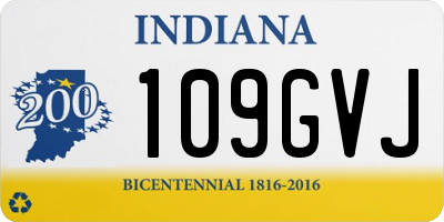 IN license plate 109GVJ