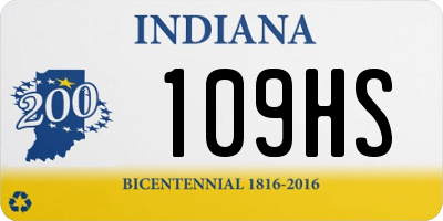 IN license plate 109HS