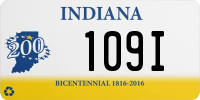 IN license plate 109I