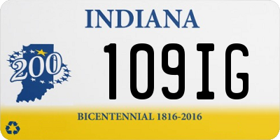 IN license plate 109IG