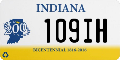 IN license plate 109IH