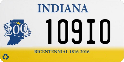 IN license plate 109IO