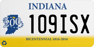 IN license plate 109ISX