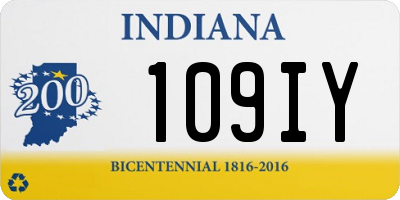 IN license plate 109IY