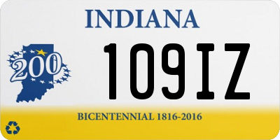 IN license plate 109IZ