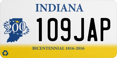 IN license plate 109JAP