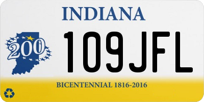 IN license plate 109JFL