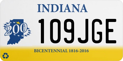 IN license plate 109JGE