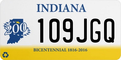 IN license plate 109JGQ