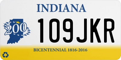 IN license plate 109JKR