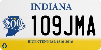 IN license plate 109JMA