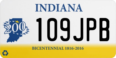 IN license plate 109JPB