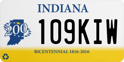 IN license plate 109KIW