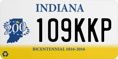 IN license plate 109KKP