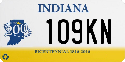 IN license plate 109KN