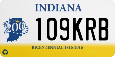 IN license plate 109KRB