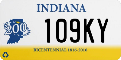 IN license plate 109KY